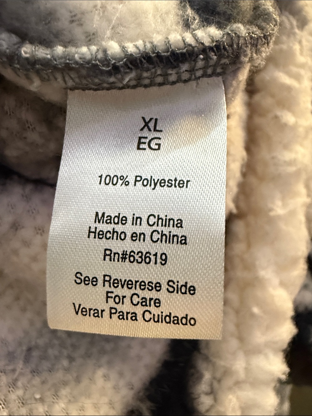 The Sweatshirt Project Plaid Sherpa Fleece Shacket Jacket XL Gray Contrast Trim - Picture 6 of 7